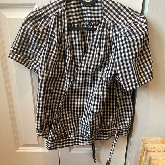 Madewell Tops - Madewell Black and White Gingham Blouse